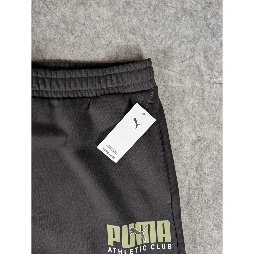 Puma Athletic Club Mens Black Jogger Sweatpants Fleece Lined NWT XXL